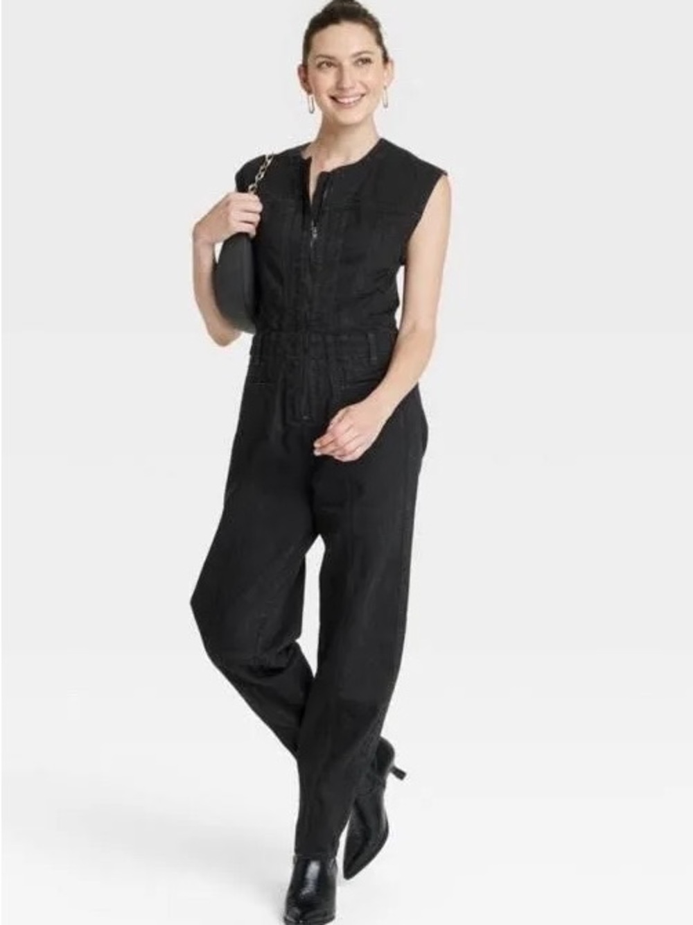 Universal Thread Sleeveless Black Utility Jumpsuit